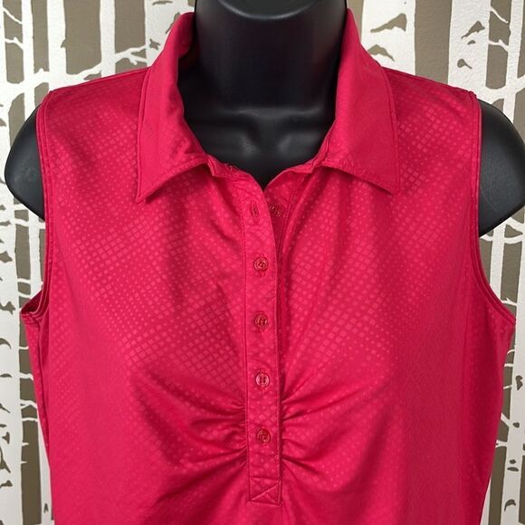 Slazenger Sleeveless Golf Shirt Barbiecore Pink sz M - Picture 3 of 5